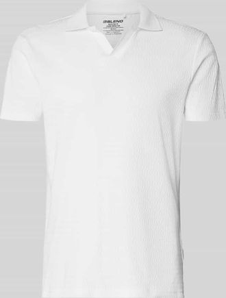 Blend Regular Fit Polo-Shirt mit Strukturmuster Modell Heskild in Offwhite, Gr&ouml;&szlig;e 3XL