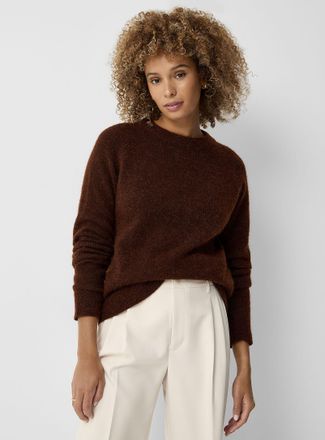 Contemporaine Womens Mixed wool fuzzy sweater
