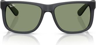 Ray-Ban Justin 51mm Square Sunglasses in Opal Grey /Green at Nordstrom