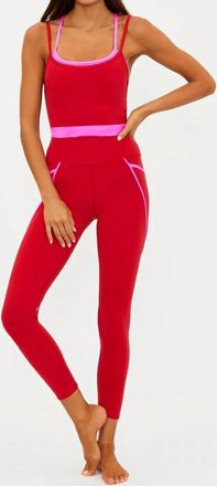 Beach Riot Von Legging In Royal Red Matte