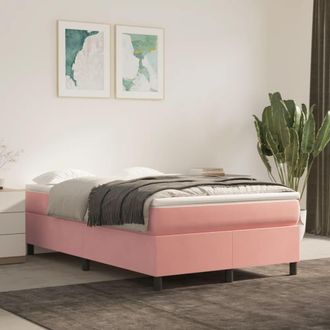 vidaXL Estructura De Cama Sin Colch&oacute;n Terciopelo Rosa 120x200 Cm Vidaxl