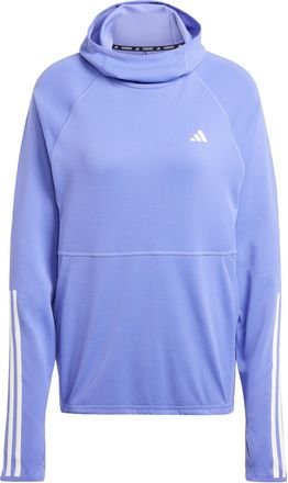 adidas adidas Performance Womens Own The Run 3-Stripes Hoodie - Blue - Size Medium