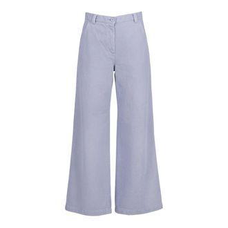 Max Mara Wide Trousers, female, Blue, Size: 2XS Wide Trousers