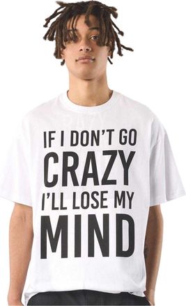 Pretty Green Heren If I Dont Go Crazy Belettering Regular T-Shirt (Wit)