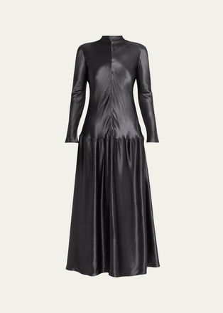 FFORME Mila Satin Drop-Waist Dress