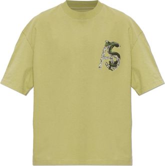 AllSaints Hombre, Camisetas, Verde, Talla: L
