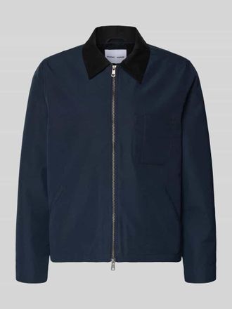 Sams&oslash;e & Sams&oslash;e Jacke mit Kentkragen in Cord-Optik Modell ROBIN in Dunkelblau, Gr&ouml;&szlig;e XXL