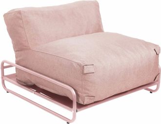 Oviala Tumbona modular de jard&iacute;n con estructura rosa empolvado