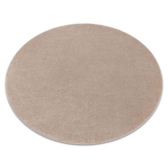 RugsX RugsX Softy Rug in Beige | Size: 200 cm diameter
