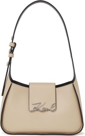 Karl Lagerfeld Borsa a spalla Signature piccola - Toni neutri