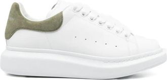 Alexander McQueen White Olive Lace Up Sneakers