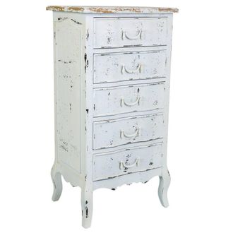 Wanderlust Deco Sinfonier De Madera Blanco 50x40x98 Cm