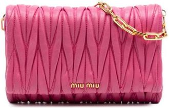 Miu Miu Pre-owned Clutches, female, Pink, Size: ONE SIZE Pre-owned Wallet on Chain