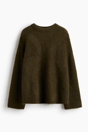 H&M Oversize-Pullover aus Mohairmix - Green