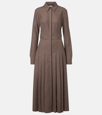 Gabriela Hearst Vestido camisero Ethel de lana y cachemir