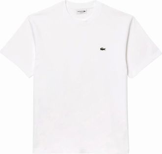 Lacoste Mens Lacoste Classic Mid Weight Tee - White - Size: 42