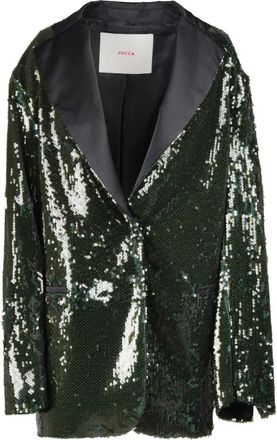 Jucca Giacca in paillettes - Dames - Blazers - Groen - M - Polyester - Jassen