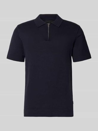 Jack & Jones Regular Fit Poloshirt mit Rei&szlig;verschluss Modell MILANO in Marine, Gr&ouml;&szlig;e XXL