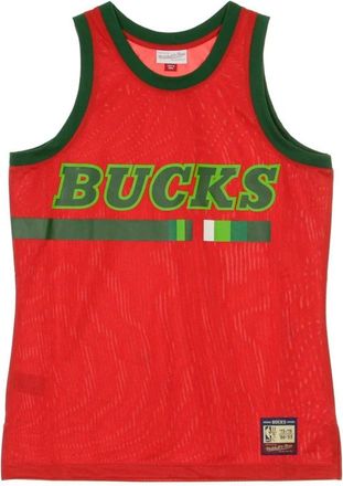 Mitchell & Ness NBA Team Heritage Basketball Tank Top - Heren - Fitness - Rood - L - Fitness