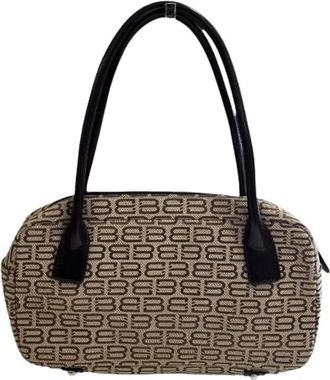 Balenciaga Pre-owned Handbags, female, Brown, Size: ONE SIZE Pre-owned Canvas Tote