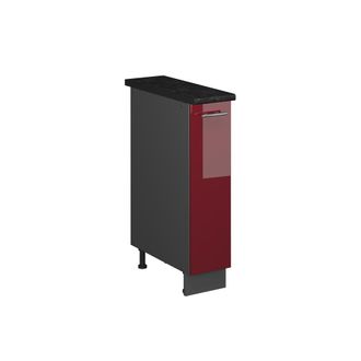 Vicco Mueble De Botica Fame-line, Rojo Burdeos Alto Brillo/antracita, 20 Cm, Et Antracita, Vicco