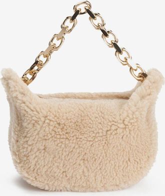 Fabiana Filippi Schultertasche aus Shearling Eyelet Mini