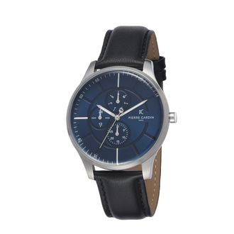 Pierre Cardin Mens Watch PC902731F101 - Black Leather - One Size