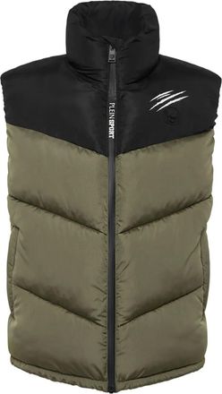Plein Sport claw-print quilted gilet - Green