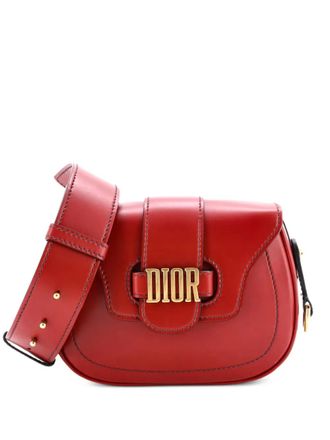 Dior Borsa a spalla D-Fence Saddle piccola in pelle - Rosso