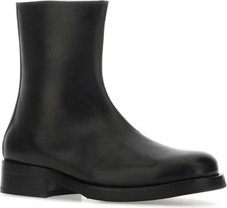 Our Legacy Mens Black Leather Camion Ankle Boots Stivali