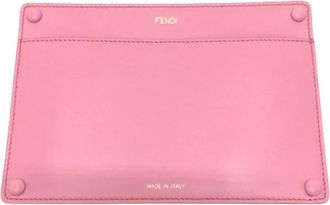 Fendi Pre-owned Leather fendi-bags - Dames - Vintage Clutch - Roze - ONE Size - Leer - Vintage