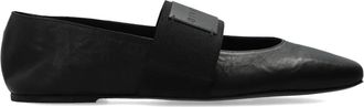 Givenchy Ballerinas, female, Black, Size: 7 1/2 US Sliced Square Ballerina Tonal