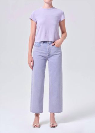 A Gold E Ren High Rise Wide Leg Jeans In Lavender