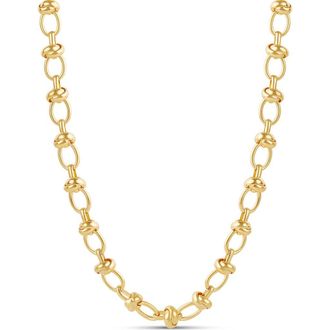 SHYMI Oval Link Knotted Chain Necklace in Gold at Nordstrom