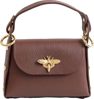 Persaman New York Bee Top Handle Leather Satchel in Brown at Nordstrom Rack