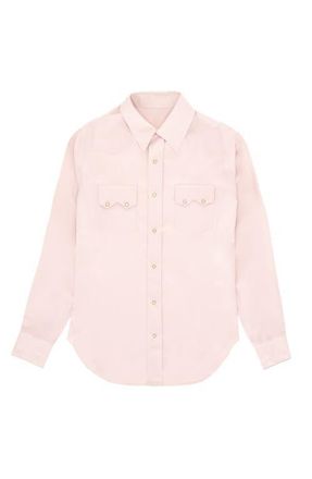 Fortela Toledo Silk Texan Shirt in Pink at Nordstrom, Size 42 Eu