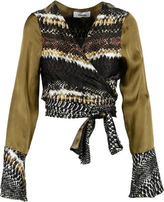 Dimora Green Animal Viscose Shirt