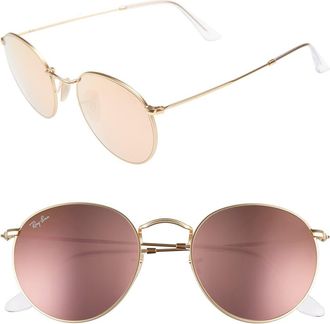Ray-Ban Icons 53mm Retro Sunglasses in Brown/Pink at Nordstrom