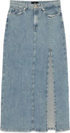 7 For All Mankind Gonna lunga denim - Blu