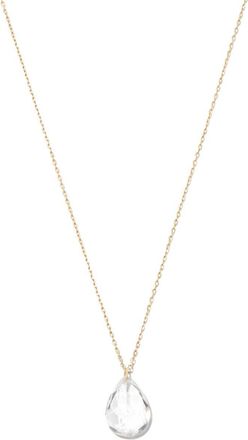Persée 18K Yellow Gold Topaz Pendant Necklace - Womens - 18kt Yellow Gold/White Topaz