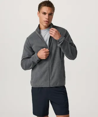 Vuori Clothing Aspen Full Zip Jacket | Heather Grey | Medium