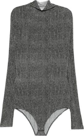 Maison Margiela Herringbone-print High-neck T-shirt