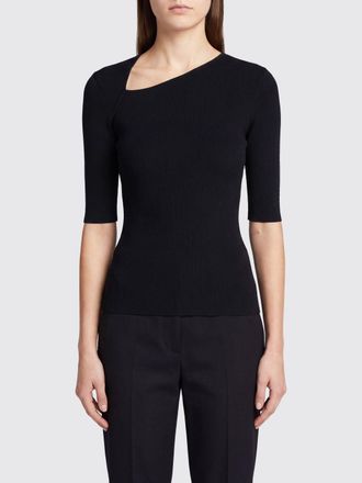 Maison Margiela Top in maglia slim fit con scollatura asimmetrica