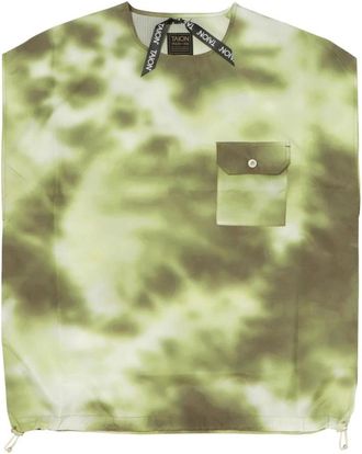 TAION Tie Dye Puffer Vest - Heren - Tops zonder mouwen - Groen - XL - Polyester - Tops