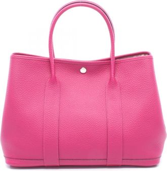Herm&egrave;s Pink Country Leather Handbag Tote Bag (Pre-Owned)