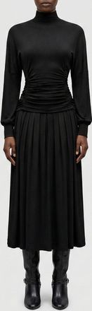 Ganni Abito in viscosa a dolcevita Ganni