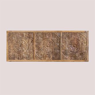 Sklum Sklum - Cabecero Para Cama De 150 Cm En Madera De Mango Wiluna 150 Cm