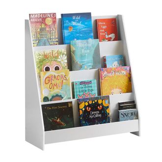 SoBuy Sobuy - Librer&iacute;a Infantil Para Ni&ntilde;os Estanter&iacute;a Para Juguetes Para Ni&ntilde;os Con 4 Compartimentos Abiertos 80 X 30 X 88 Cm Kmb32-w Es