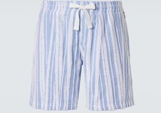 Orlebar Brown Trevon striped cotton toweling shorts