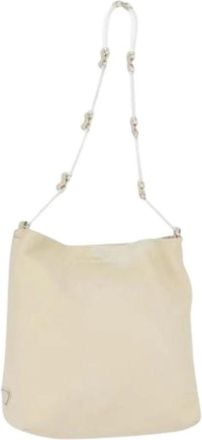 Prada Pre-owned Vintage Schoudertas - Dames - Vintage Schoudertas - Beige - ONE Size - Leer - Vintage